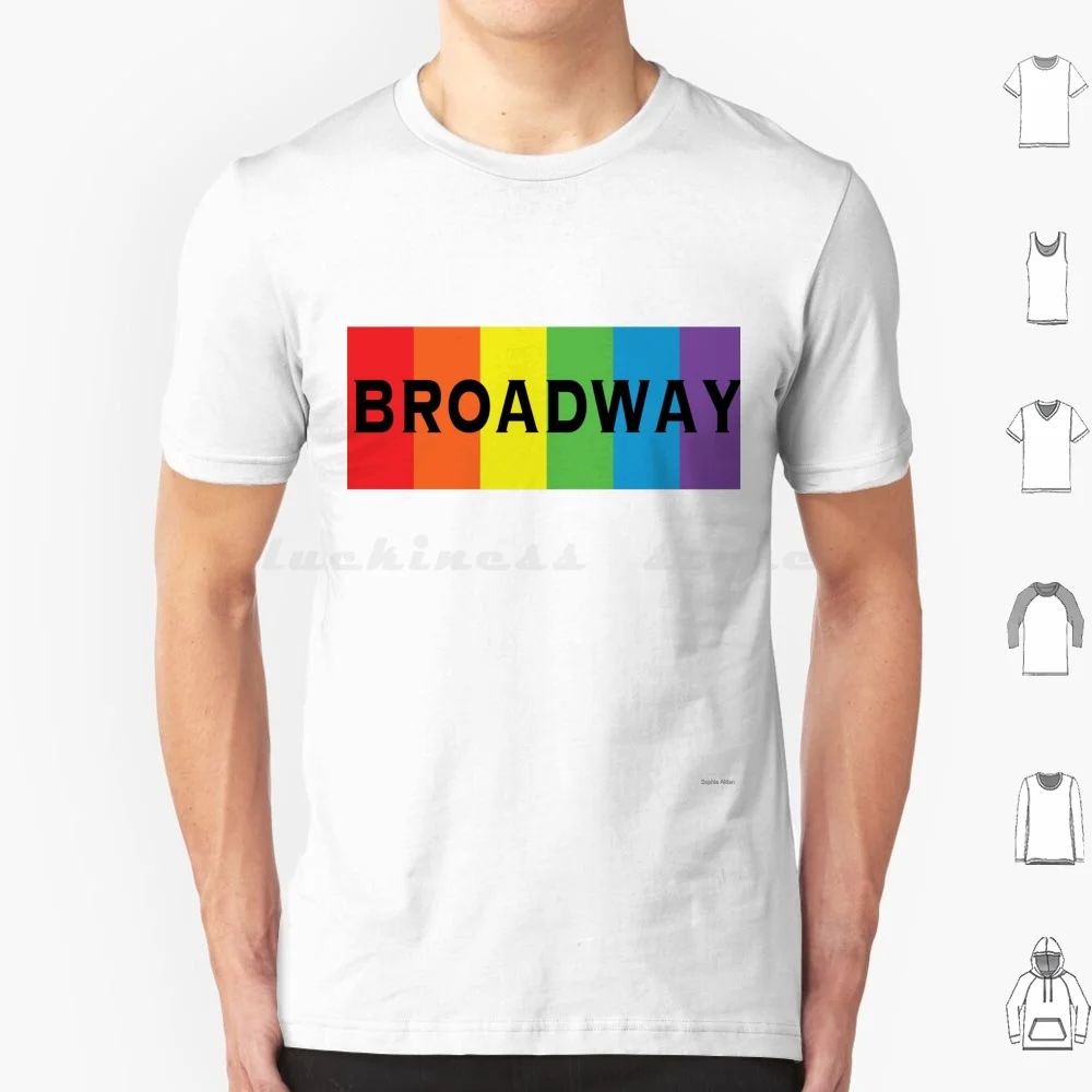 برودواي برايد تي شيرت قطن للرجال والنساء لتقوم بها بنفسك طباعة فخر قوس قزح ثنائي الجنس النسوية المساواة النسوية Queer Ace Bi Pride Activist