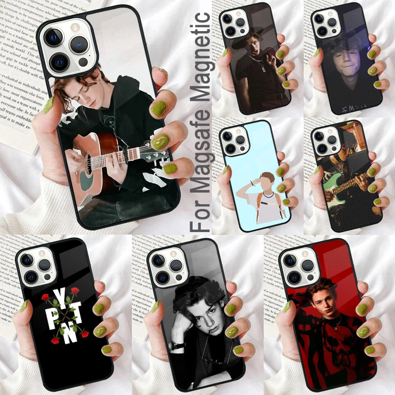 Funda de teléfono suave Payton Moormeier para iPhone 17 Air 16e Pro max 15 Pro 13 14 Plus 11 12 MagSafe funda magnética
