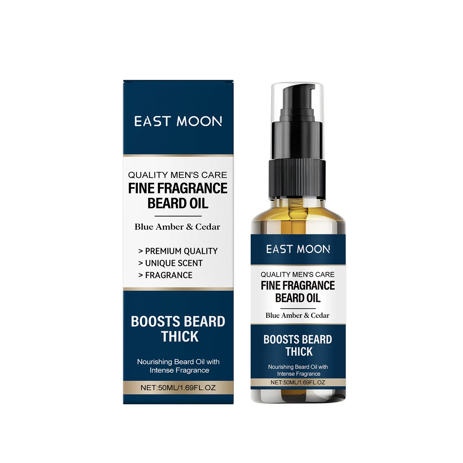 Natural Beard Oil for Men Vanilla Scent Hydrates Repairs Beard Roots Growth Fuller Thicker Styling Care - Detail 1