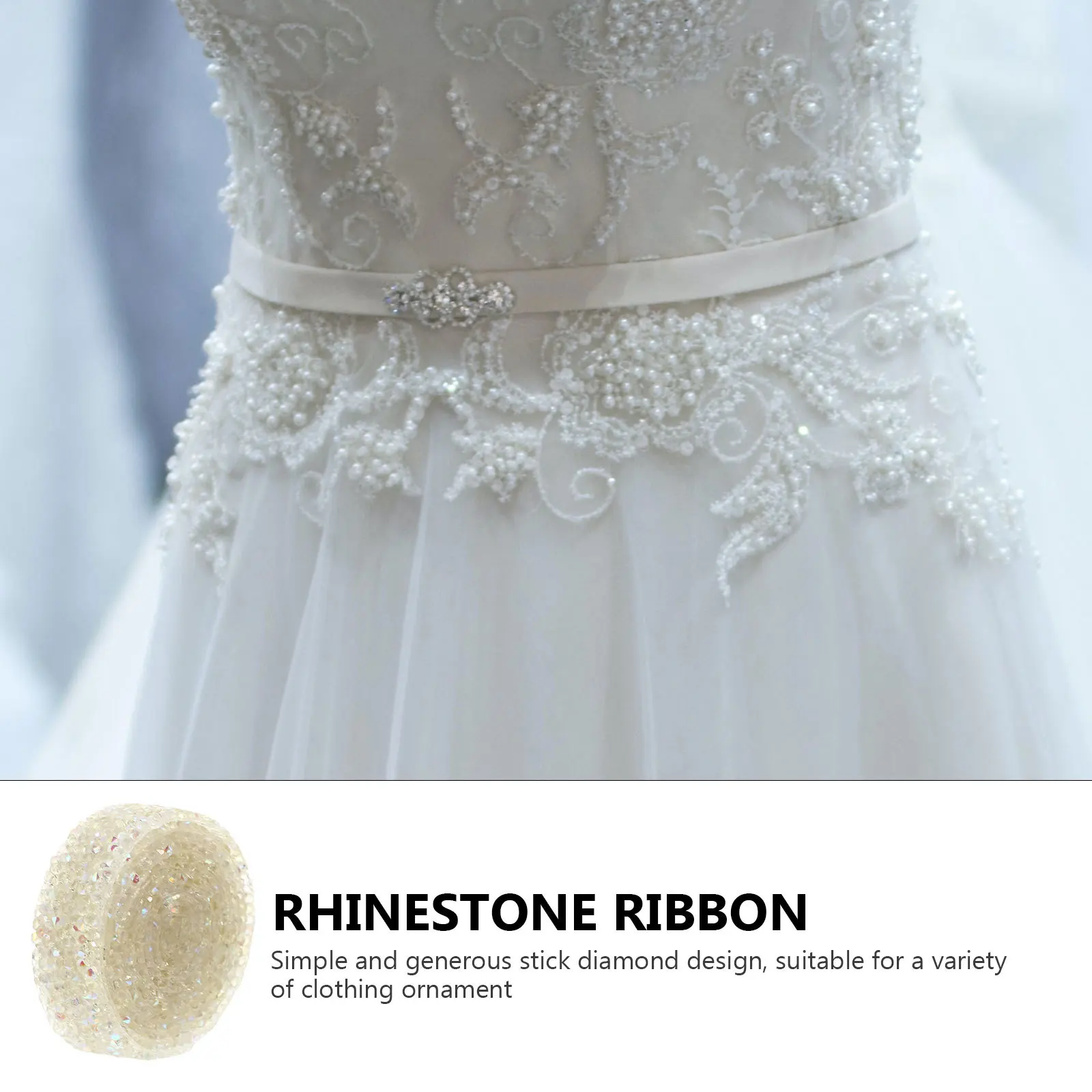 

Self-Adhesive Rhinestone Ribbon 1 Roll DIY Diamond Tape Lightweight Portable Crafts Making Gift Resin Gemstone Webbing Sparkle