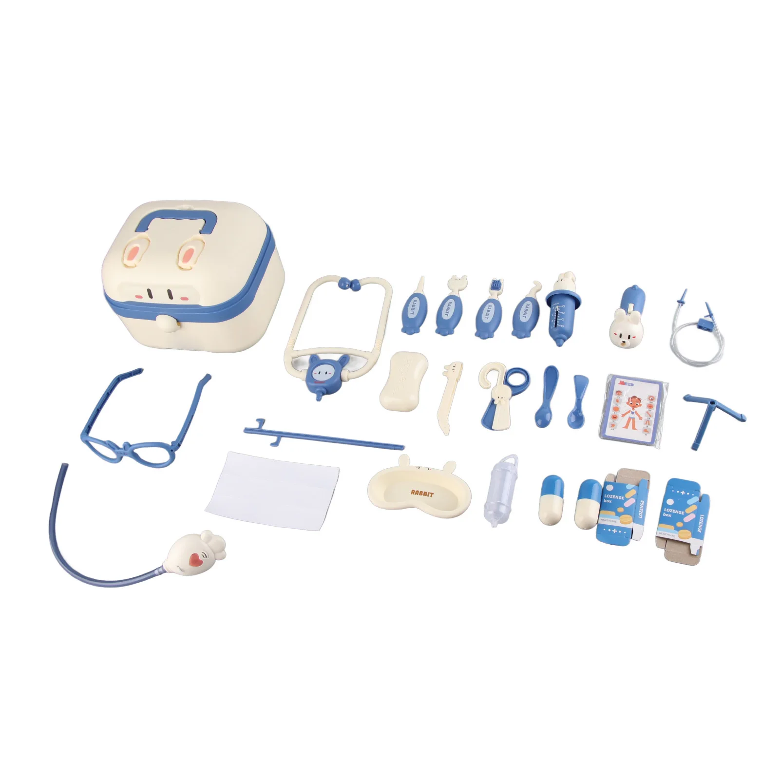 ألعاب طبيب الأطفال ZK20 مجموعة أدوات طب الأسنان الممرضات التعليمية للأطفال باللون الأزرق