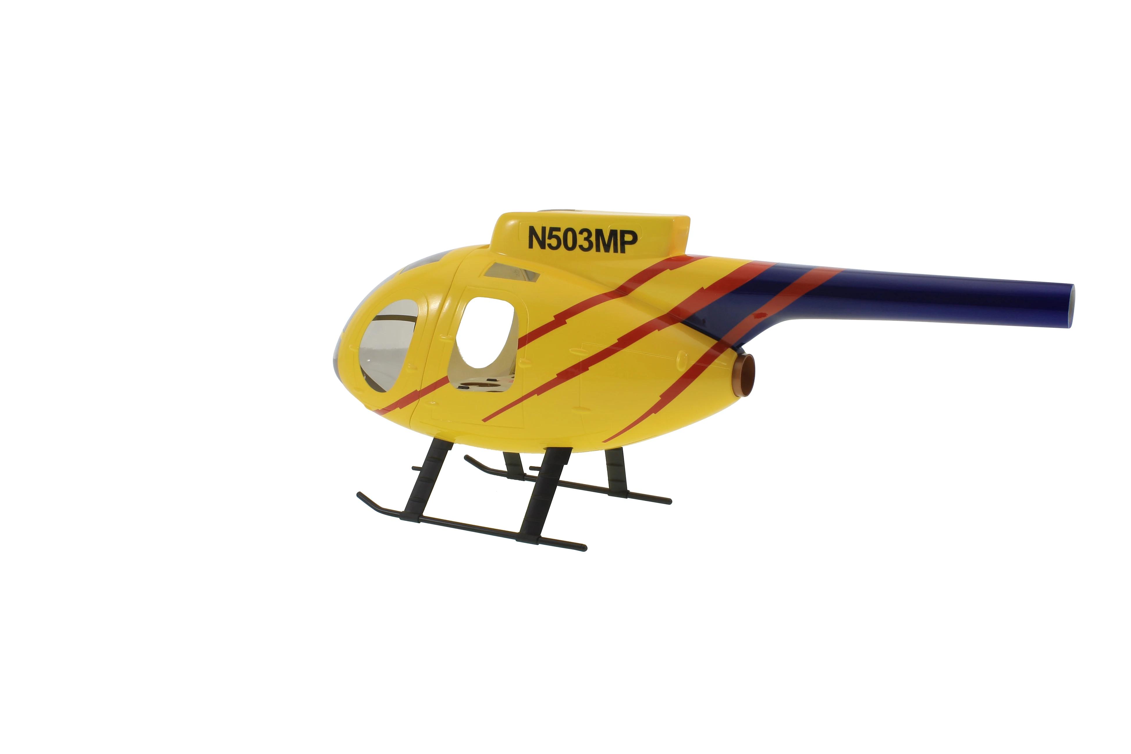 600 Scale Fiberglass Fuselage for Huges MD500E Helicopter