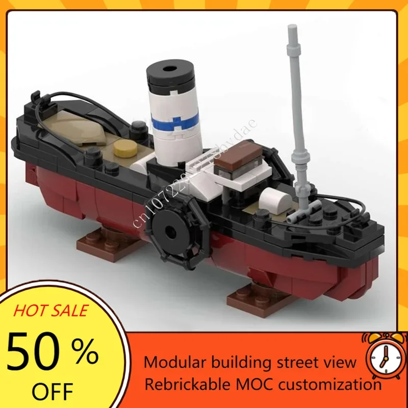 

166 шт. MOC 1:200 весло-буксир на заказ пазлы модель военного корабля технический набор DIY сборка на день рождения креативная игрушка Рождественский подарок