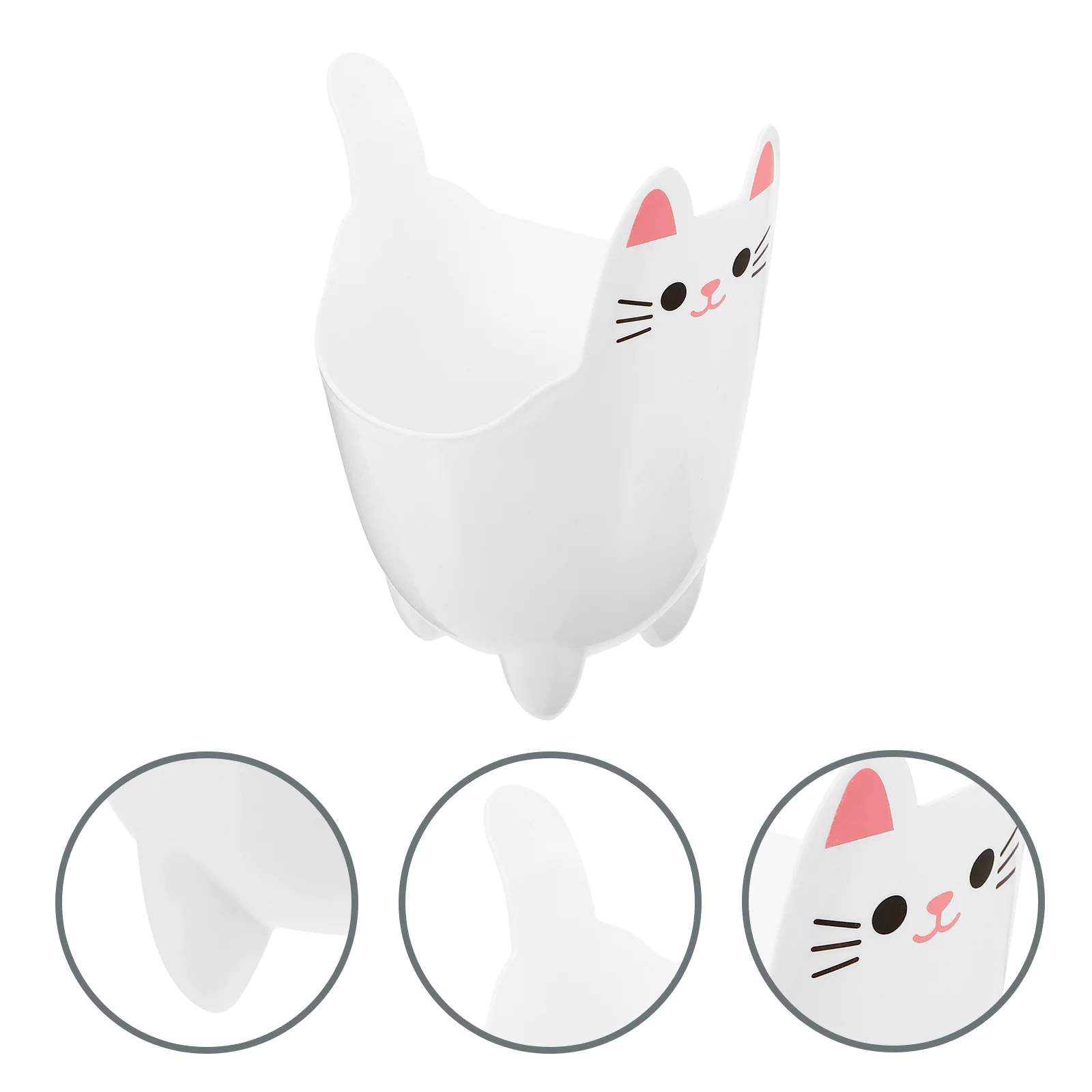 

Cat Shaped Trash Can Adorable Desktop Garbage Bin Mini Plastic Storage Cute Tiny Office Home Use Lightweight Portable Desk Bin