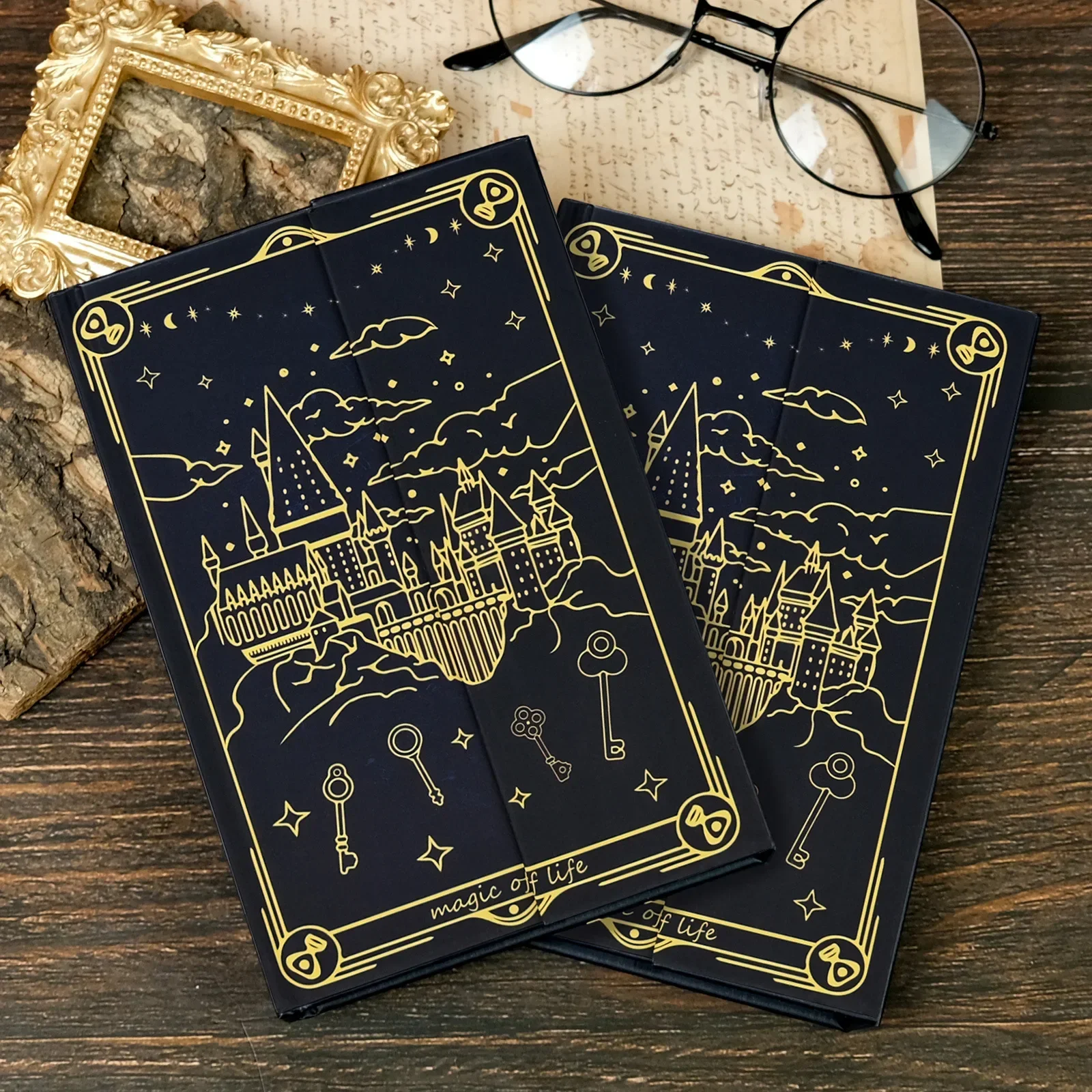 Magic Castle Series Notebook Simple Hard Shell Notebook Travel Diary Student Notepad Stationery Business Gift Office Supplies