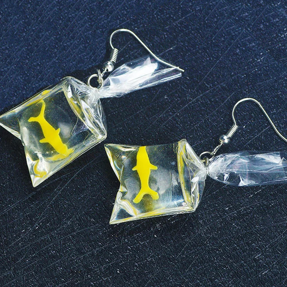 

3Pairs Shark Ear Jewelry Funny Danglers Perfect for Party Festival Casual Wear Women Trendy Eye-Catching Ear Decoration