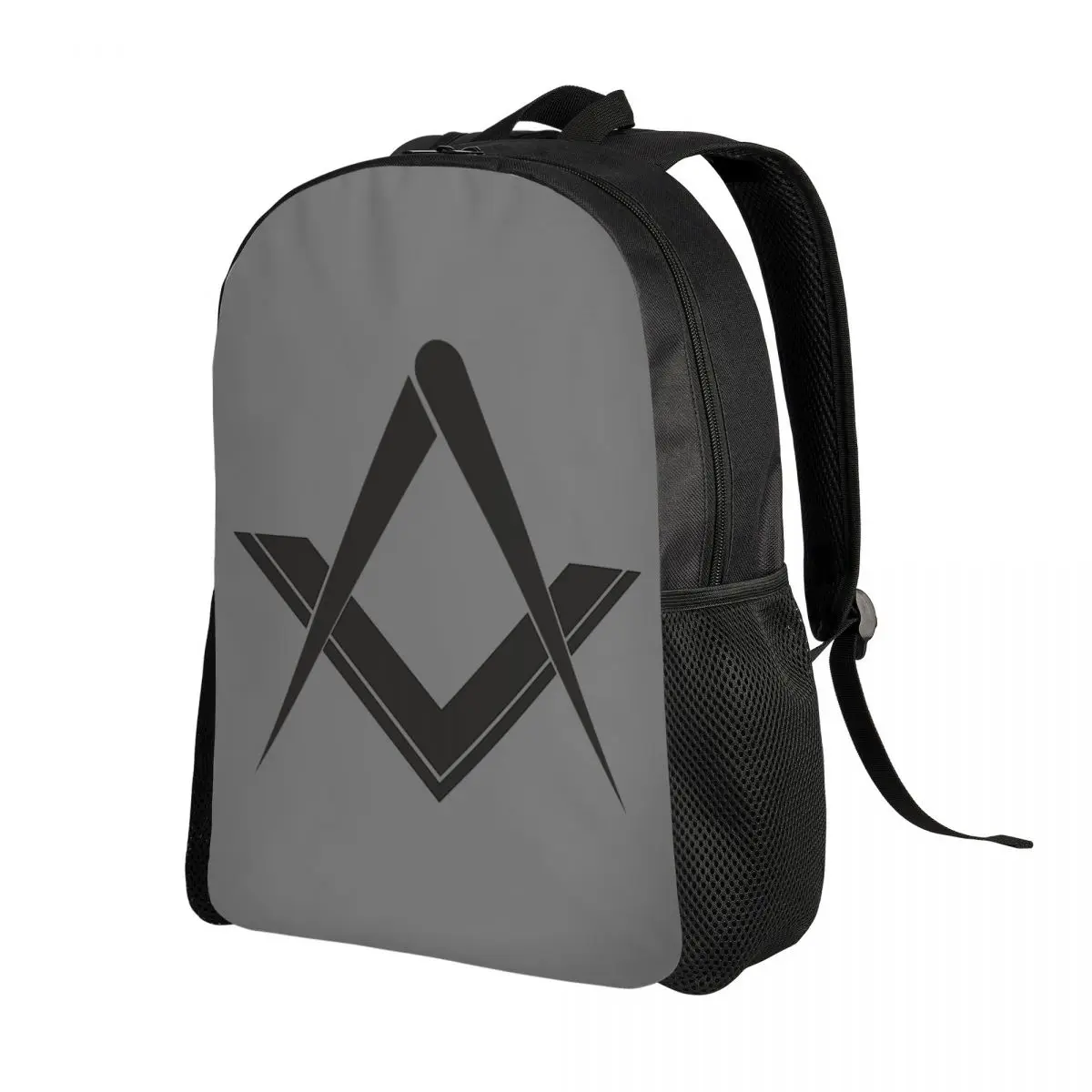 Custom Freemason Symbol Travel Backpack Women Men School Computer Bookbag Masonic Mason Freemasonry College Student Daypack Bags