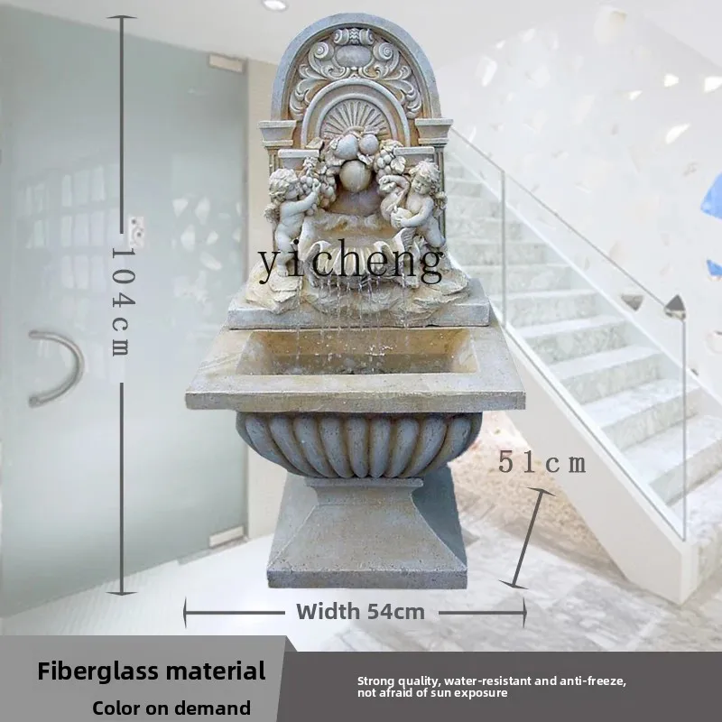 

TWR floor-to-ceiling circulating water fountain, courtyard water feature decoration, angel fountain ornament