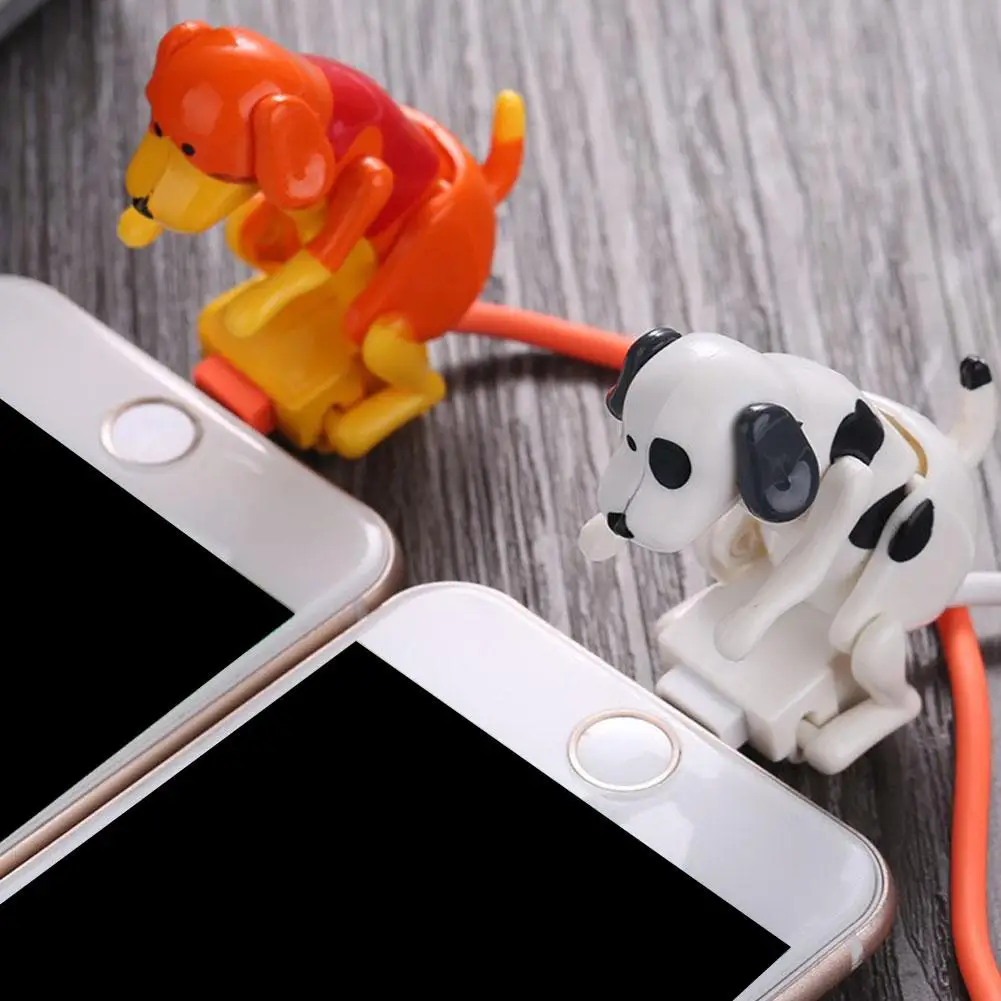 Creative Funny Dog Charging Cable Type-C | Moving Humping Puppy Fast Charging Data Cord 1.2M Cute Gift