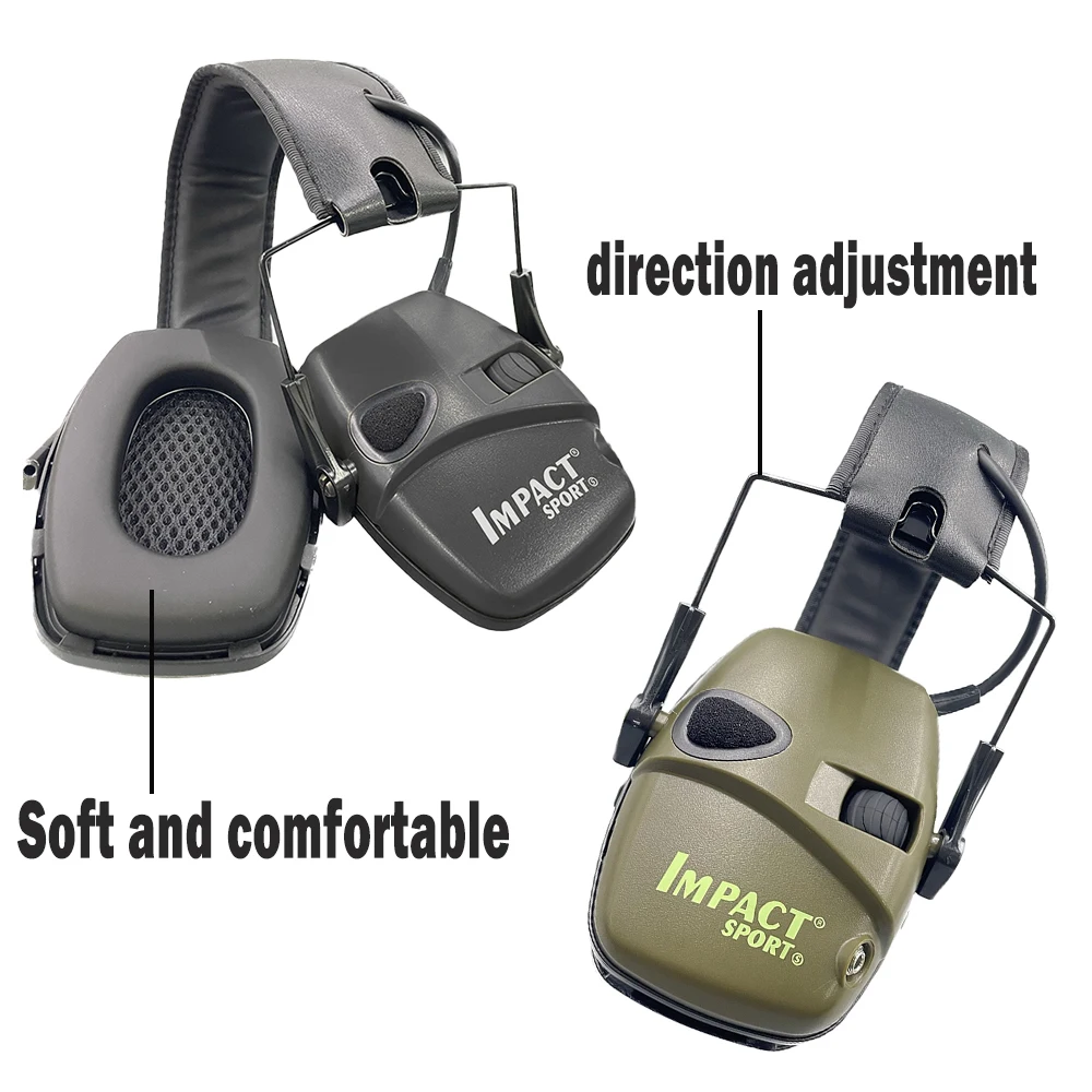 Imagem -03 - Impact Sport Tactical Headconjunto Tiro Hunting Ear Protector Amplificação de Som Auscultadores Amortecedor de Ruído Eletrônico Novo