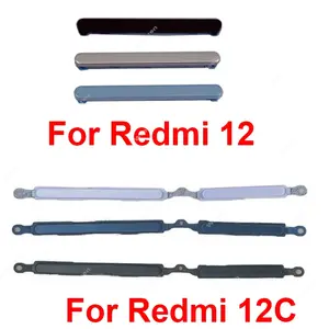 Bilashmart Power Volume Side Button Xiaomi Redmi 12 12C 5G On Off Power Button Volume Control Side Keys Replacement Repair Parts