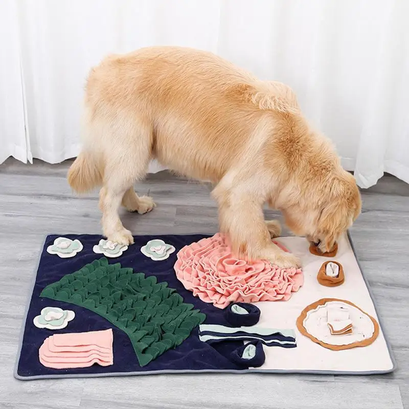 

Dog Interactive Enrichment Toys Colorful Slow Eating Mat For Smell Training Foraging Mat Mental Stimulation Toys