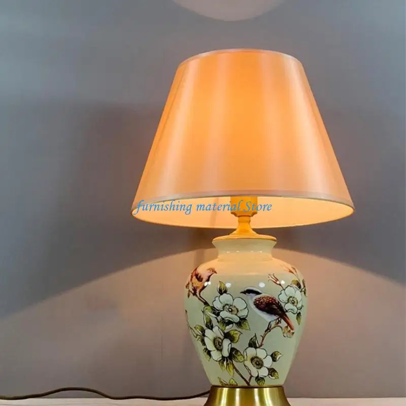 Y5GD Elegant Round Decorative Cloth Lampshades Home Decorative Wall Light Shade Floor Lamps Cover For Living Room Kitchen