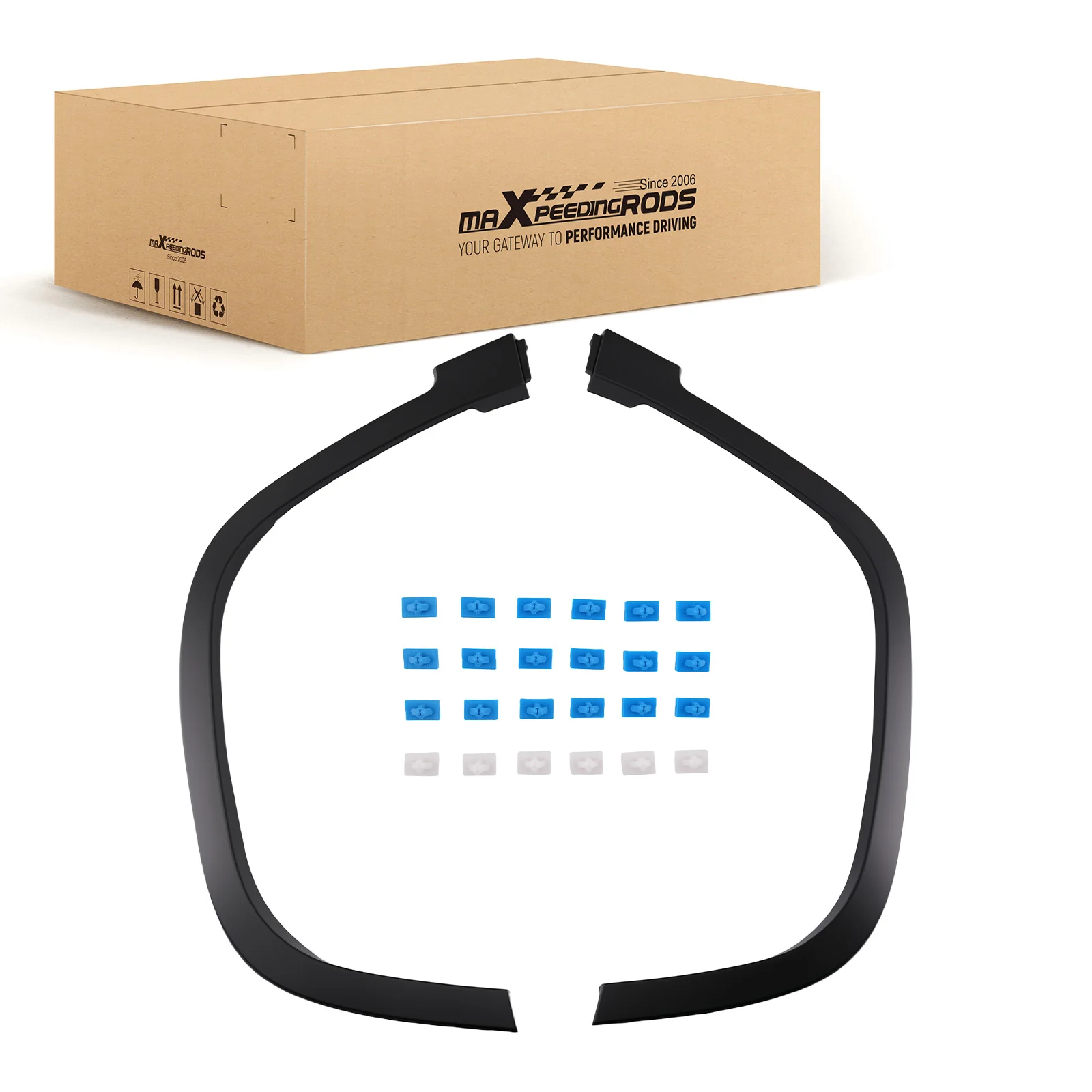 

Черные накладки на передние крылья (пара) для Jeep Cherokee 2019-2023 CH1290120, молдинги на крылья, расширители арок, накладки на брызговики