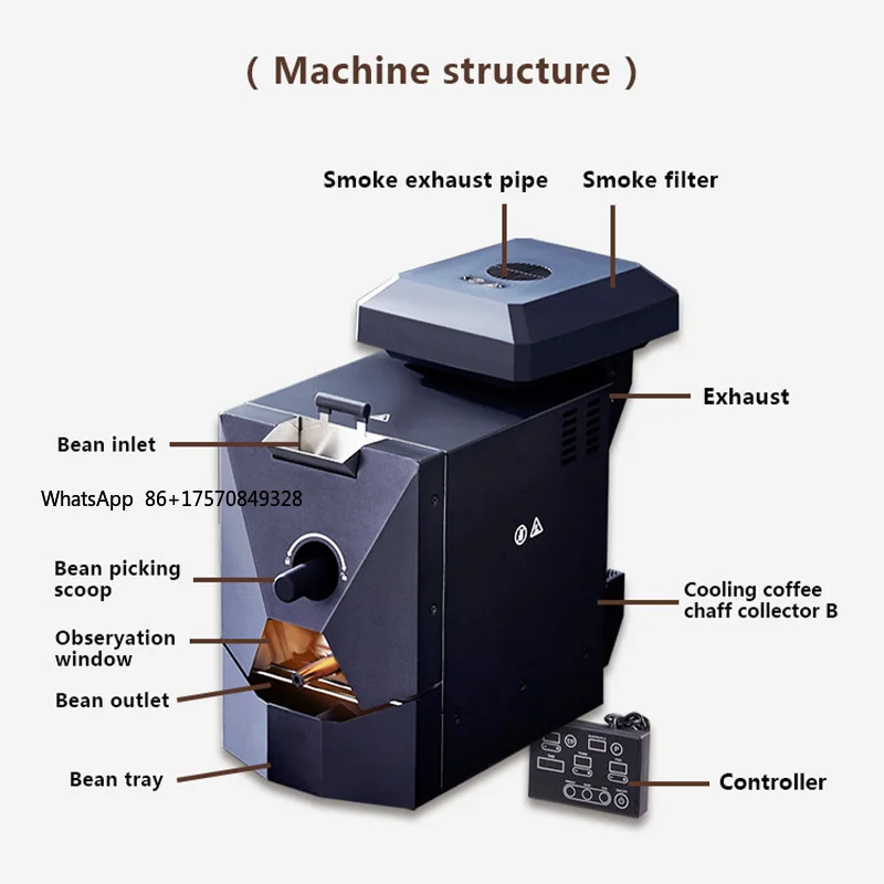 Tostador de Café Eléctrico para Uso Doméstico Skywalker Factory Supply, Máquina Tostadora de Granos de Café