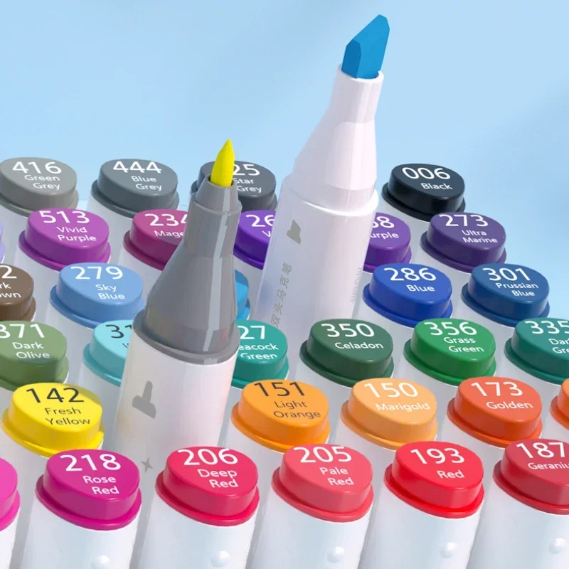 

24/36/48/60 Color Double Headed Marker Pen Set Safe Non-toxic Washable Children's Graffiti Painting Water-based Watercolor Pen