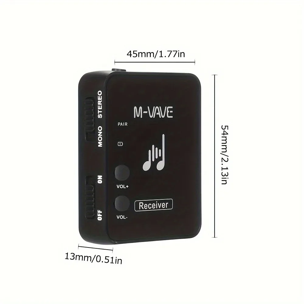 M-Vave WP-10 2.4G Wireless Earphone Monitor Couple Of Transmitter Receiver Support Stereo Mono Phone Recording Function Parts