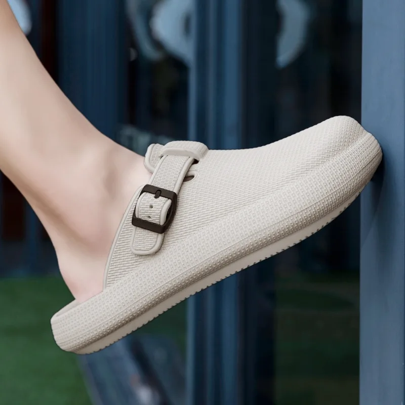 

Shevalues Men Waterproof Garden Shoes Summer Platform Slippers Eva Men Clogs Slides Fashion Men Non-slip Mules House Slippers