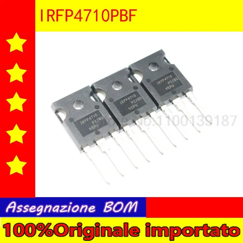 10pcs/lot   IRFP4710PBF IRFP4710 TO-247 FET 100V 72A 190W