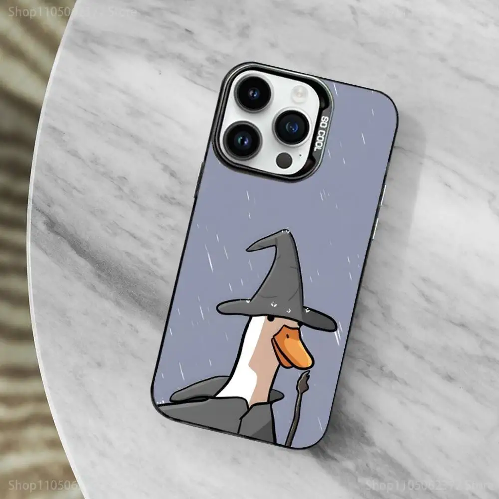 Jogo g-gooses d-duck capa de telefone quente para iphone 11,12,13,16,14,15, mini, pro,xs, max preto fosco capa à prova de choque