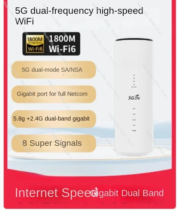 5G Router Gigabit CPE Plug SIM Card Central Asian Version Gigabit Wifi6 Wireless Dual-Frequency 2.4G 5.8G NR100