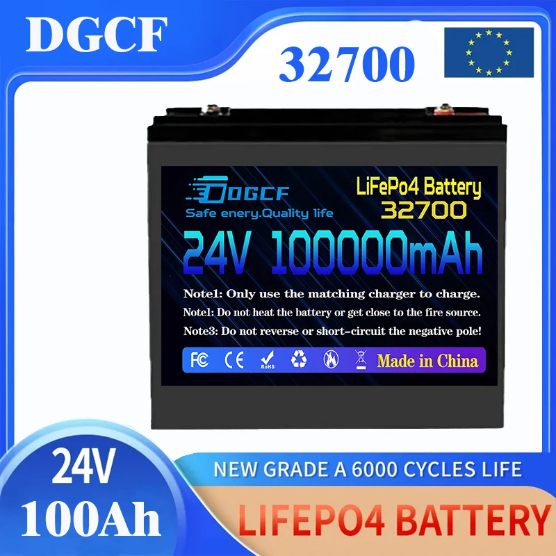 

24V 150Ah 32700 LiFePO4 Battery with Built-in 150A BMS for RV Marine Solar Overland Off-Grid Rechargeable Lithium Iron Phosphate