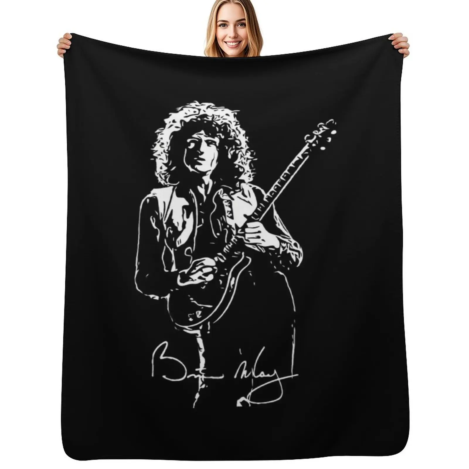 

Brian May Throw Blanket Multi Purpose Soft Warm Blanket for Home Travel