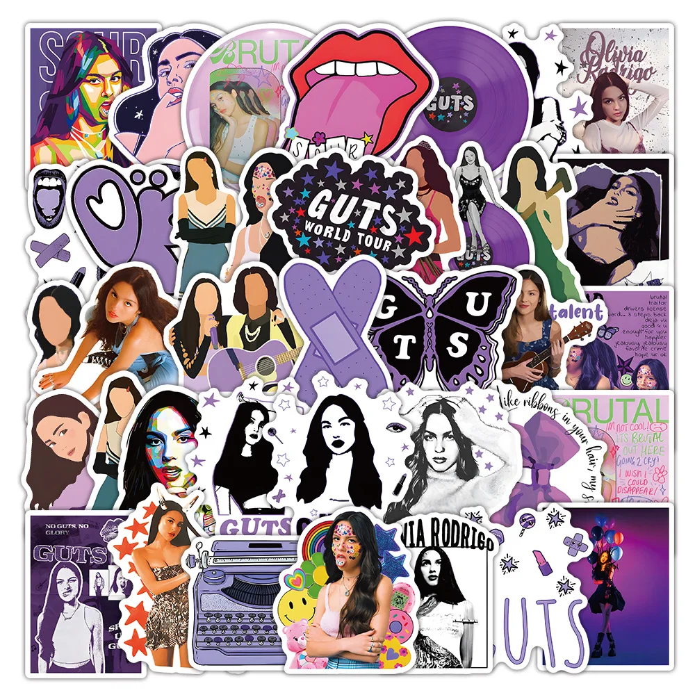 

10/50PCS Singer Olivia Sticker Cartoon Creative Decorative Skateboard Water Cup Pencil Case Suitcase Guitar Decal Kids Toy