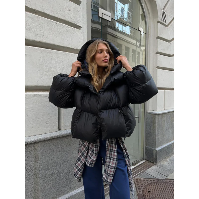 Winter Warm Cotton Puffer Jackets Women's Loose Parkas Coat Vintage Bread Jacket Outwear Office Ladies Quilted Jacket
