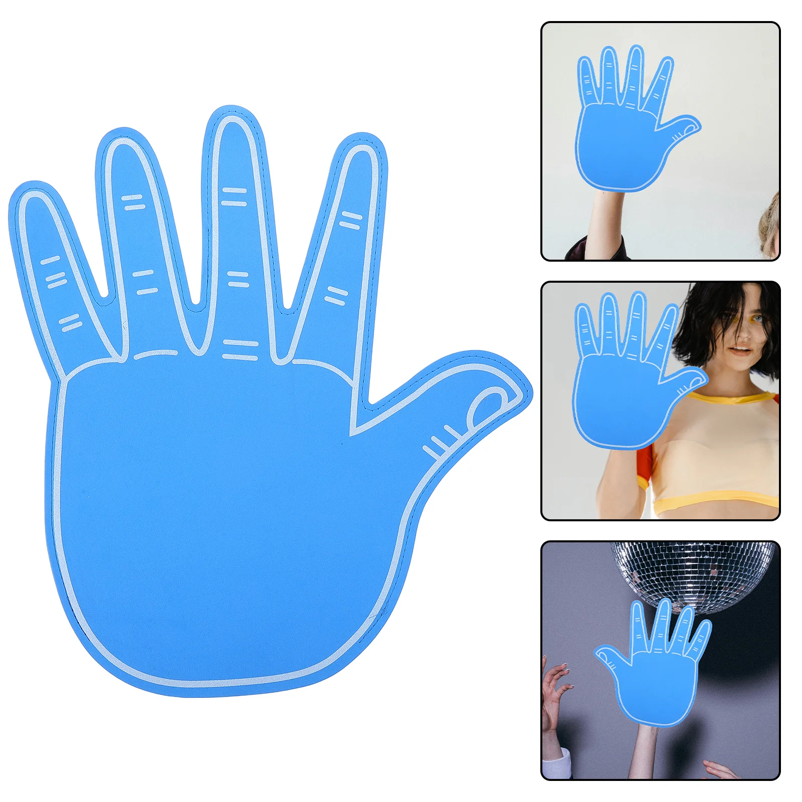 

Five Finger Giant Blue Foam Hand Cheer Glove for Sporting Events School Celebrations Fan Support Party Supplies Cheerleading