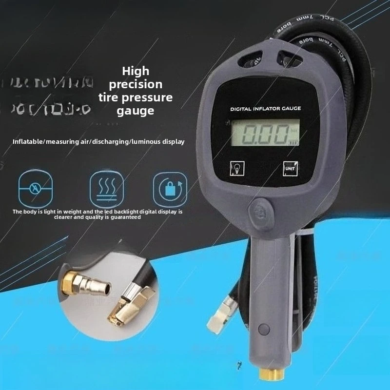 

Цифровой дисплей для автомобильных шин, надувной пистолет, надувной измеритель, высокоточный измеритель давления, пистолет для измерения давления в шинах, интерфейс из чистой меди