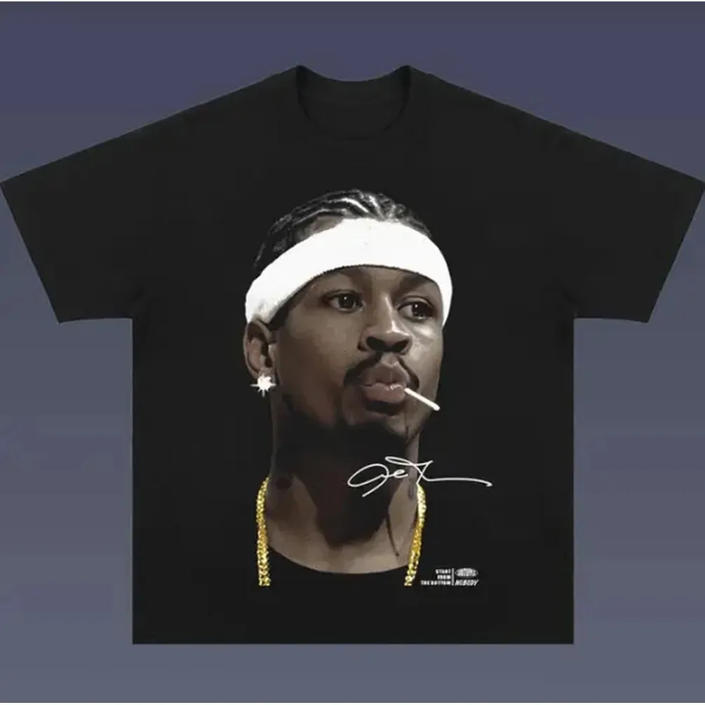 Gold Allen Iverson T-Shirt, Allen Iverson Vintage Tee, Basketball Shirt, Sweatshirt, Unisex T-Shirt, Gift For Men Women