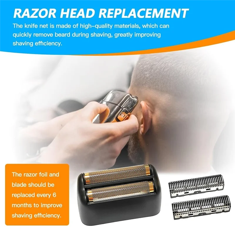 

A70P Replacement Shaver Foil Double Foil Head For Babyliss PRO FXRF2G Razor Men's Trimmer Blade Net C