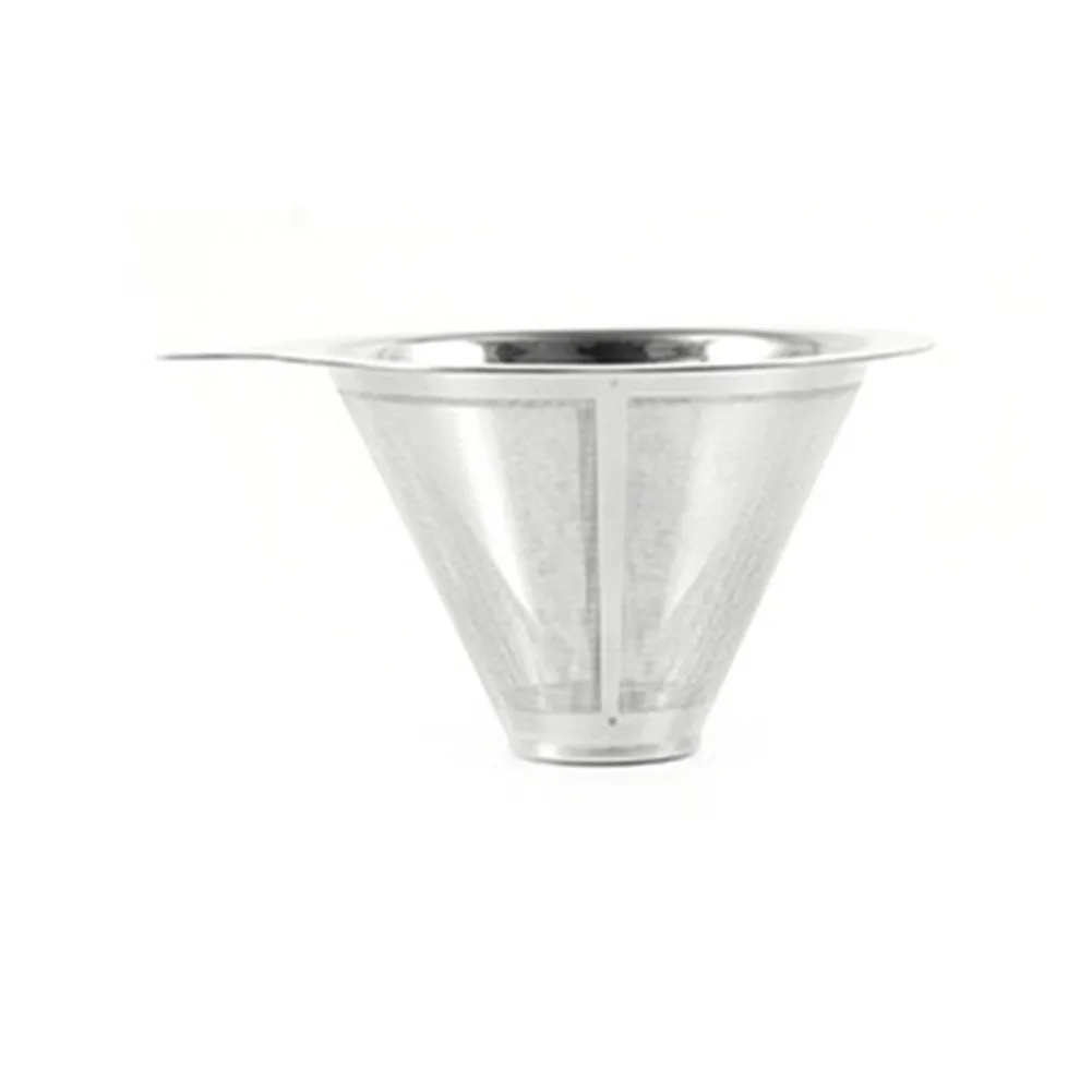 New Reusable Coffee Filter Double Layer 304 Stainless Steel Coffee Filter Holder Pour Over Coffees Drip Mesh Coffee Tea Filter