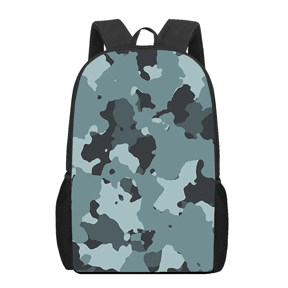 Camo Army Camouflage 3D Print Book Bag Boys Girls School Backpack Kids Puppy Mochilas Escolares Infantis Children School Bags