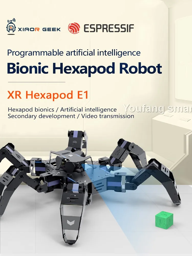 Hexapod-Robot biónico con Servo, programación gráfica, Araña de vídeo para Arduino, Control por aplicación, Kit de Robot programable Esp32