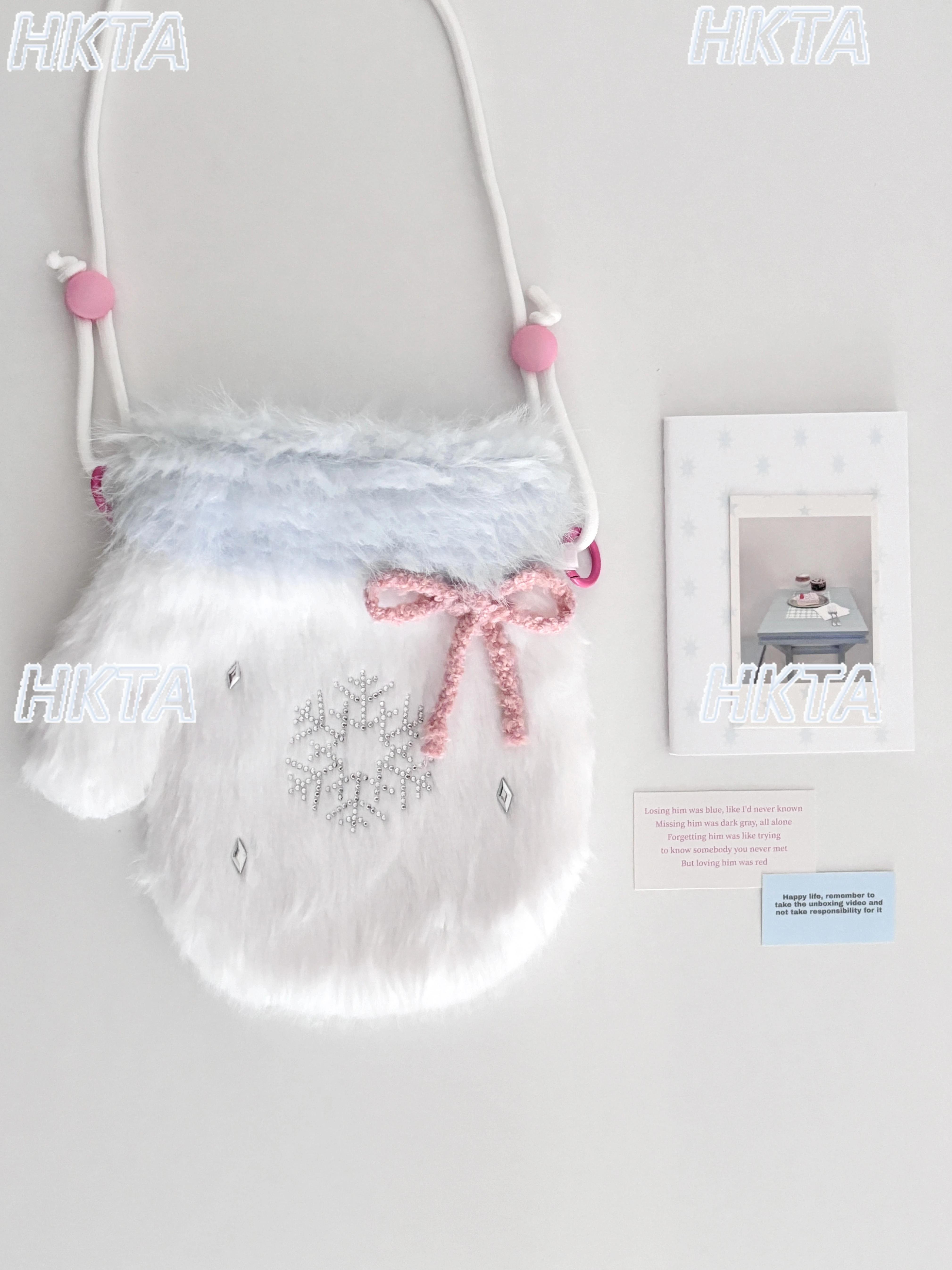 2025 الحلو لوليتا المطرزة الكرتون أفخم وشاح قفازات حقيبة حقيبة ساعي شتاء دافئ لطيف جديد عيد الميلاد السنة الجديدة وشاح المرأة