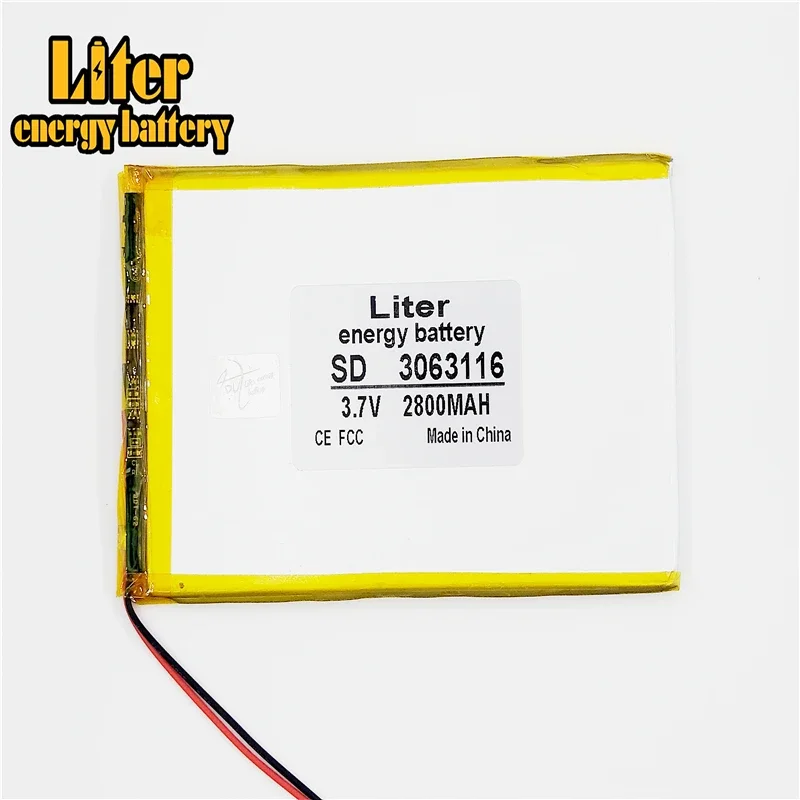 

Liter energy battery 3.7V lithium polymer batteries Blue devil w17pro7 3063116 2800MAH tablet battery 3060115