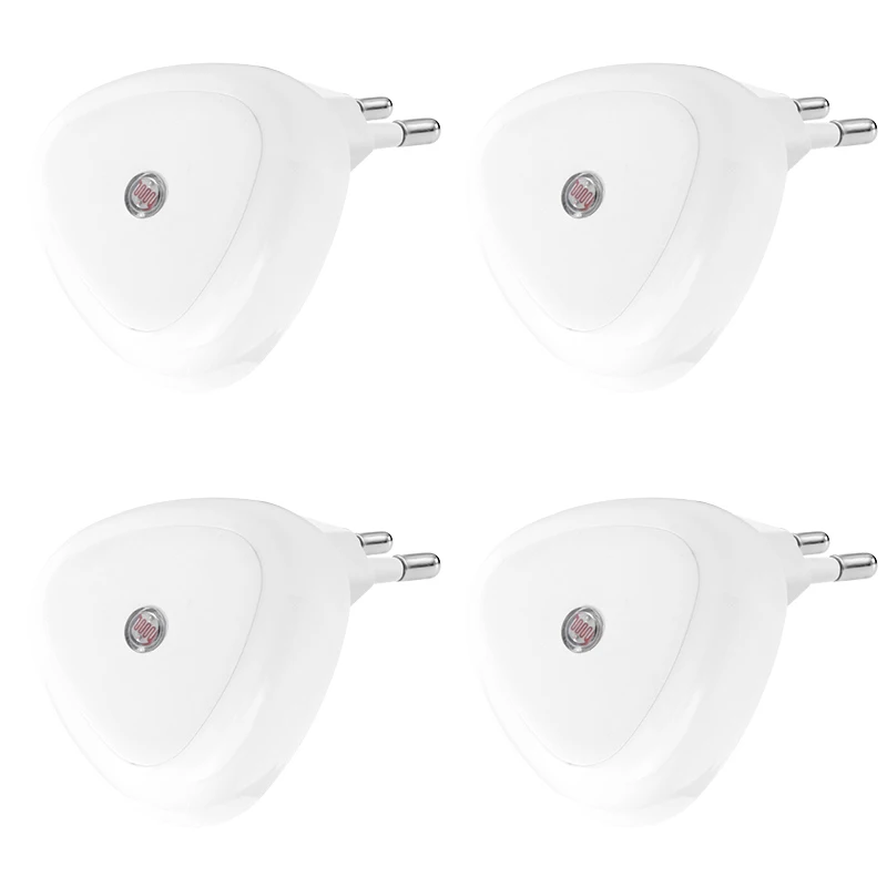 Slimme Mini Sensor Driehoekige Nachtlampje Stekkerlampje Warm Wit LED Schemer tot Dageraad Automatisch Aan/Uit Kinderkamer Babykamer Slaapkamer