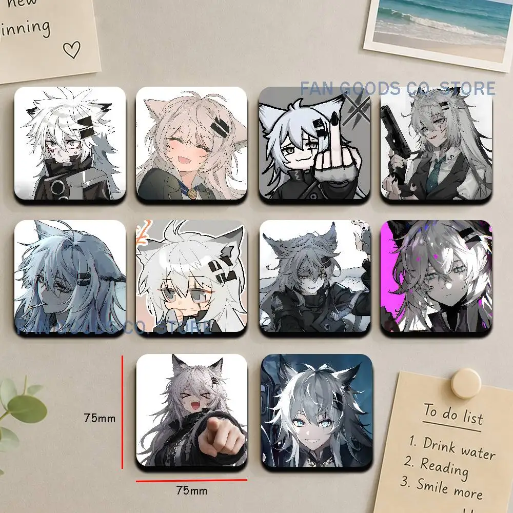 

A-Arknights Game I-Iappland Cute Cartoon Anime Refrigerator Magnets Soft Magnetic Heat Transfer Refrigerator Magnets Gift