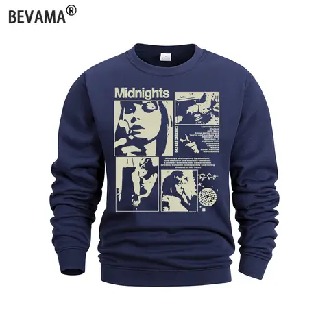 Sudaderas informales con estampado de Taylor para hombre, jersey para correr, primavera y otoño, cuello redondo, manga larga, Tops básicos lisos, ropa de calle