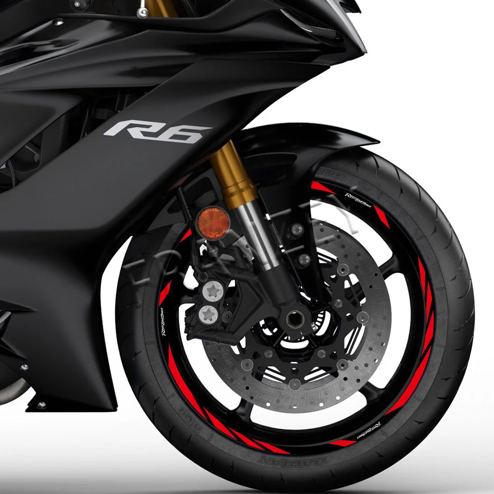 For YAMAHA R6 R3 FZ6 R1 MT 07 MT 09 XJ6 yzf r125 fz1 Reflective Wheel Sticker Hub Decal Rim Stripe Tape Waterproof Accessories