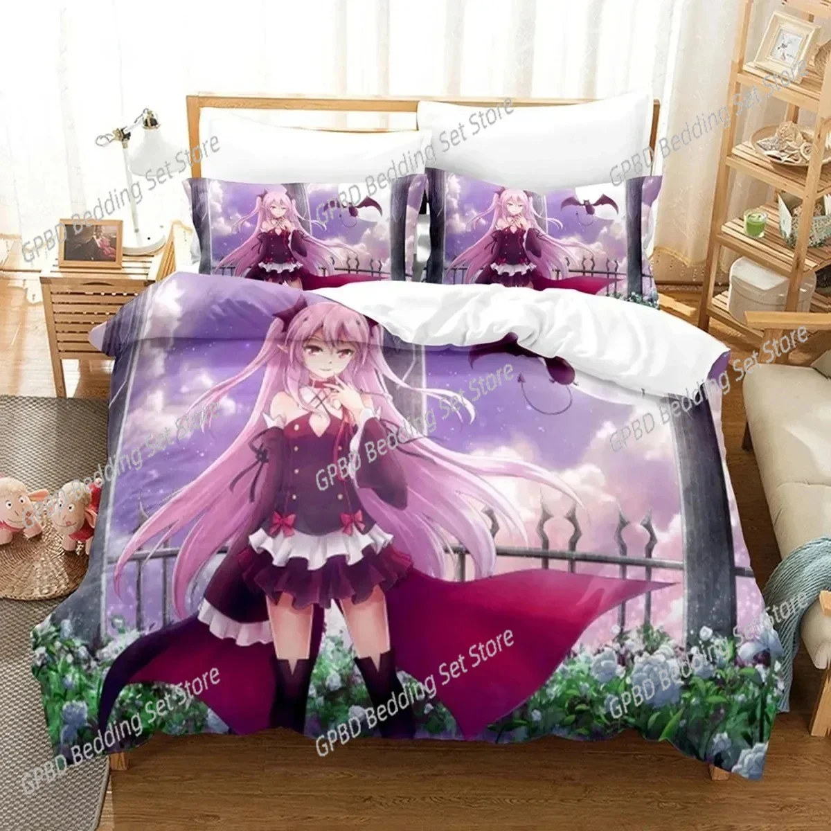 

Anime Seraph of the End Mikaela Bedding Set Single Twin Double Queen King Cal King Size Bed Linen Set