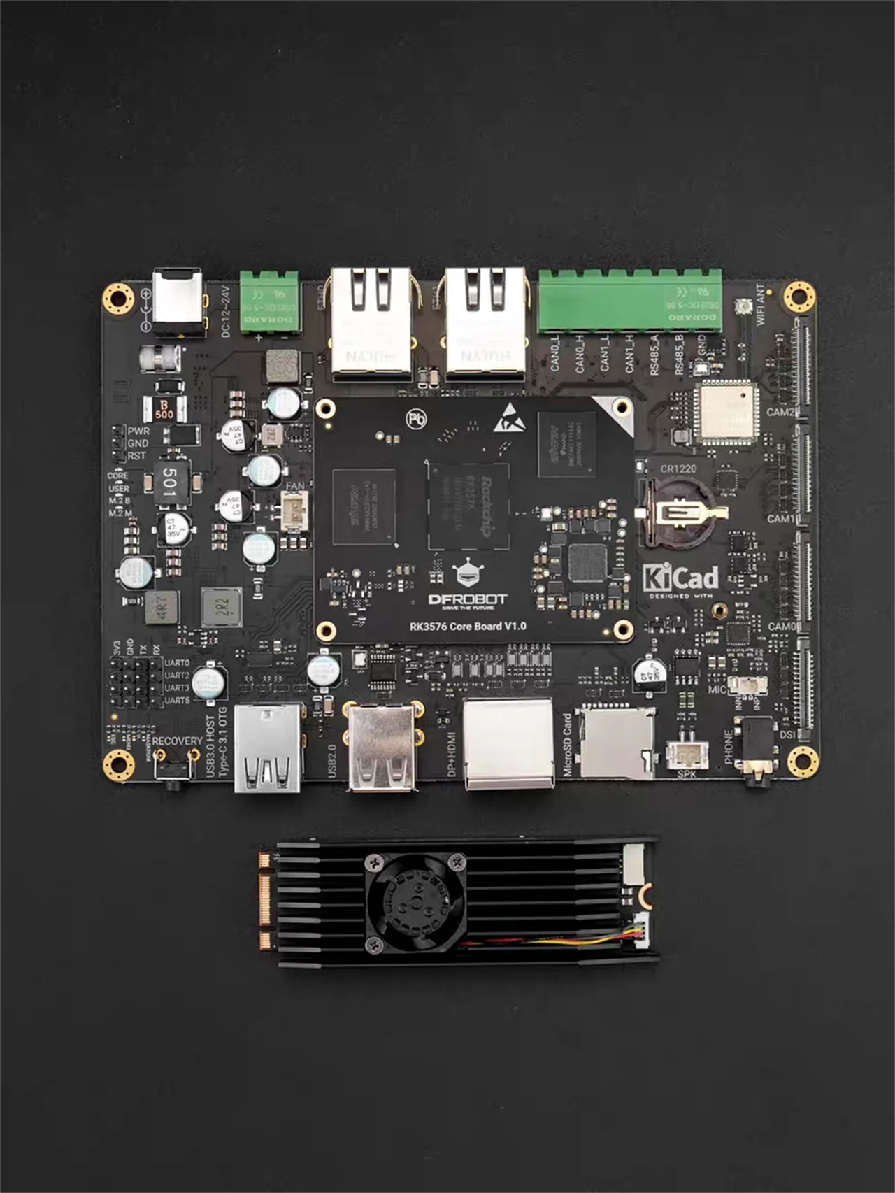 Ruixin Micro RK1828AI Development Kit Computing Card RK3576 Development Board Core Board Box Edge AI