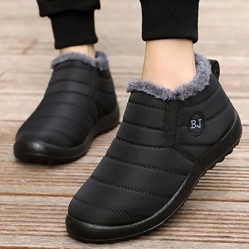 Women Boots Snow Fur Women Shoes Platform Slip on New Shoe Woman Ankle Boots Waterproof Flat Botas Mujer Winter Boot Female 2023