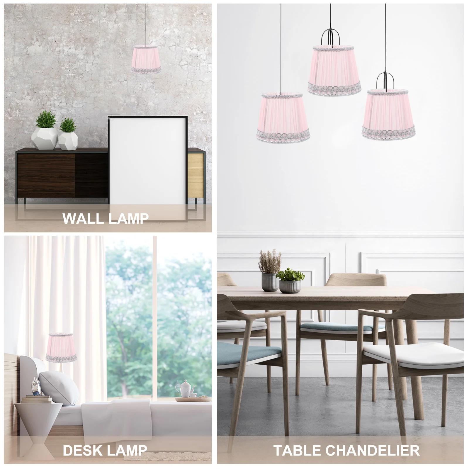 

Плиссированный шифоновый абажур, аксессуар для светильника, прочная структура, элегантная теплая атмосфера, простая установка, съемный аксессуар для абажура