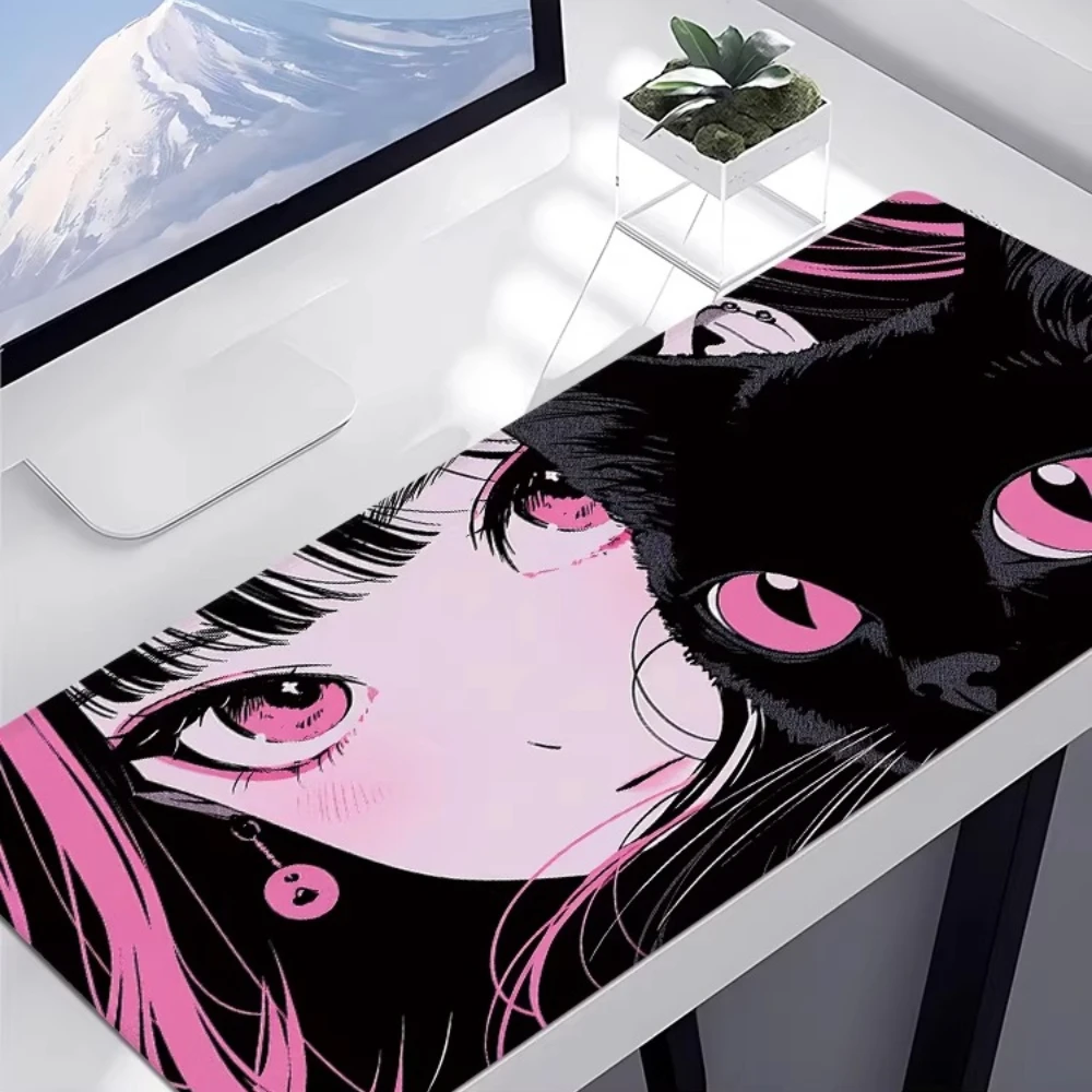 Large Mouse Pad Custom Rubber Cartoon Keyboard Pad Non-slip Wear-resistant  Table Mat 900*400mm Mechanical Keyboard Accessories