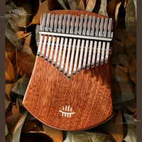 Hluru Kalimba 17 Keys ,Professional Kalimba Flatboard ,Rosewood Sapele Walnut Mbira, Kalimbas Musical Instrument for Beginner