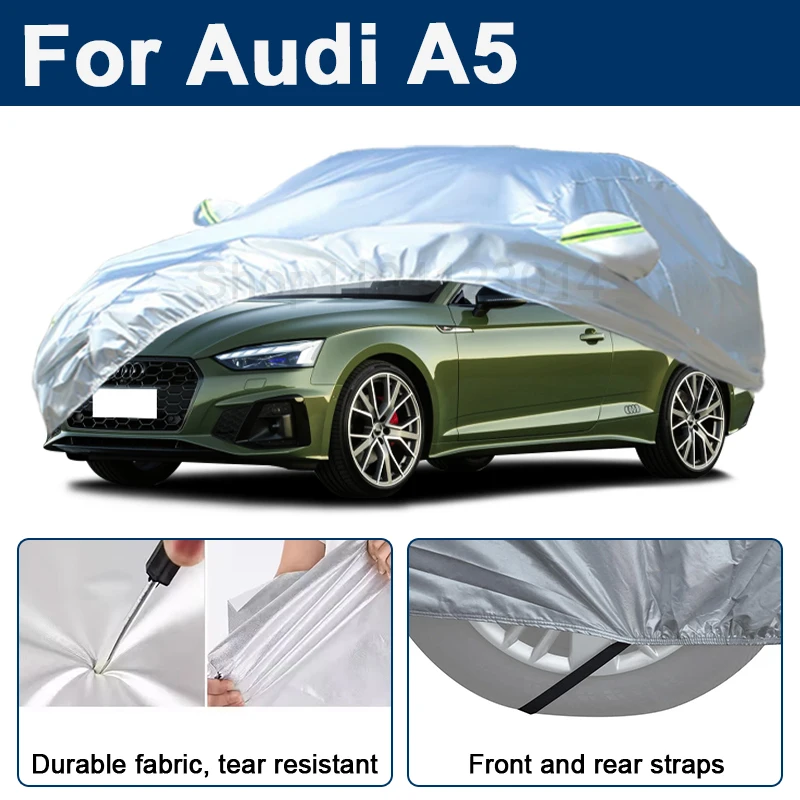 

Всепогодный чехол для автомобиля Audi A5 с отражающими полосами, водонепроницаемый, снегозащитный, пылезащитный, с защитой от УФ-излучения, аксессуары для экстерьера автомобиля