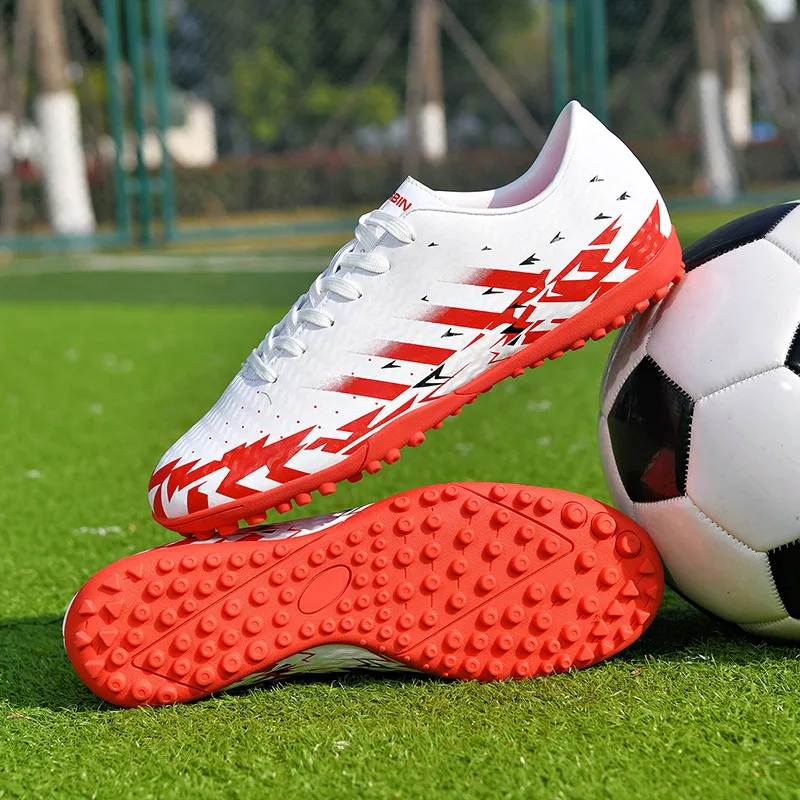 

New Men Outdoor Football Boots Sport Match Training Soccer Shoes Cleats Long Spikes Adult Breathable Boys Non Slip Comfortable